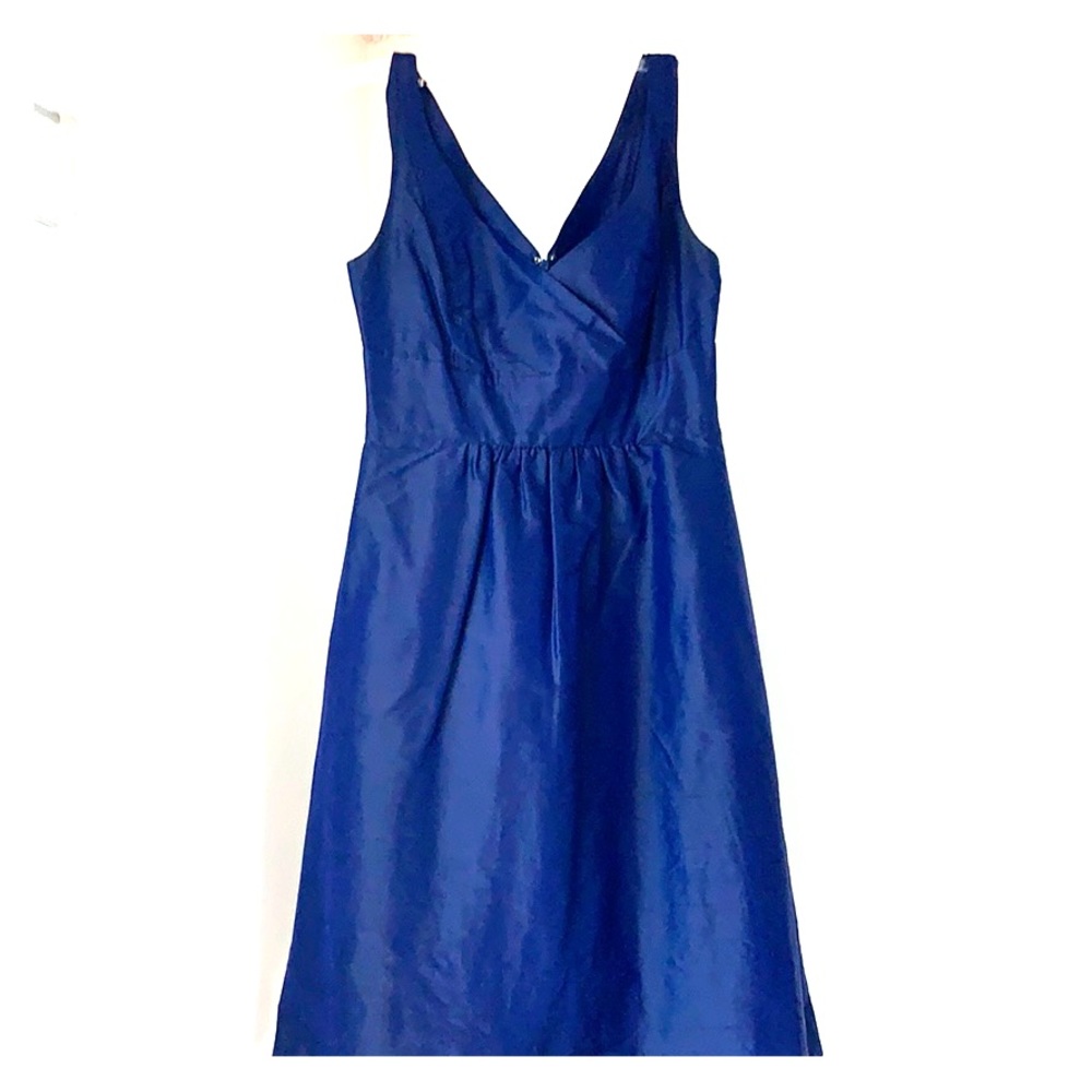 Lula Kate Navy Shantung Silk Bridesmaid Dress